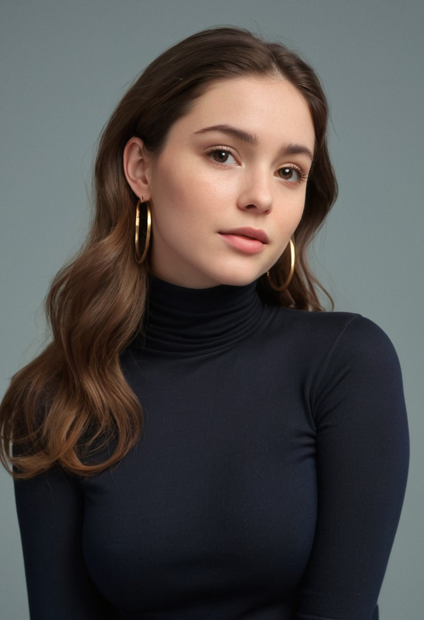 Black High Neck Full Sleeve Top